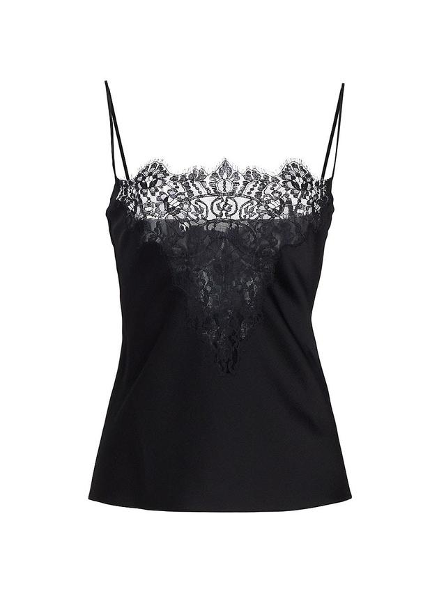 Womens Lace-Insert Satin Camisole Product Image