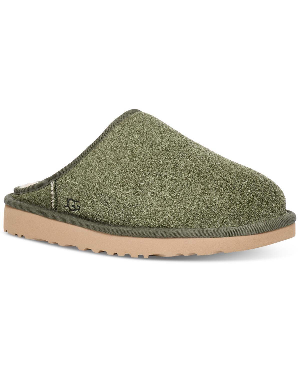 UGG Mens Classic Slip-On Shaggy Suede Sheepskin Slippers Product Image