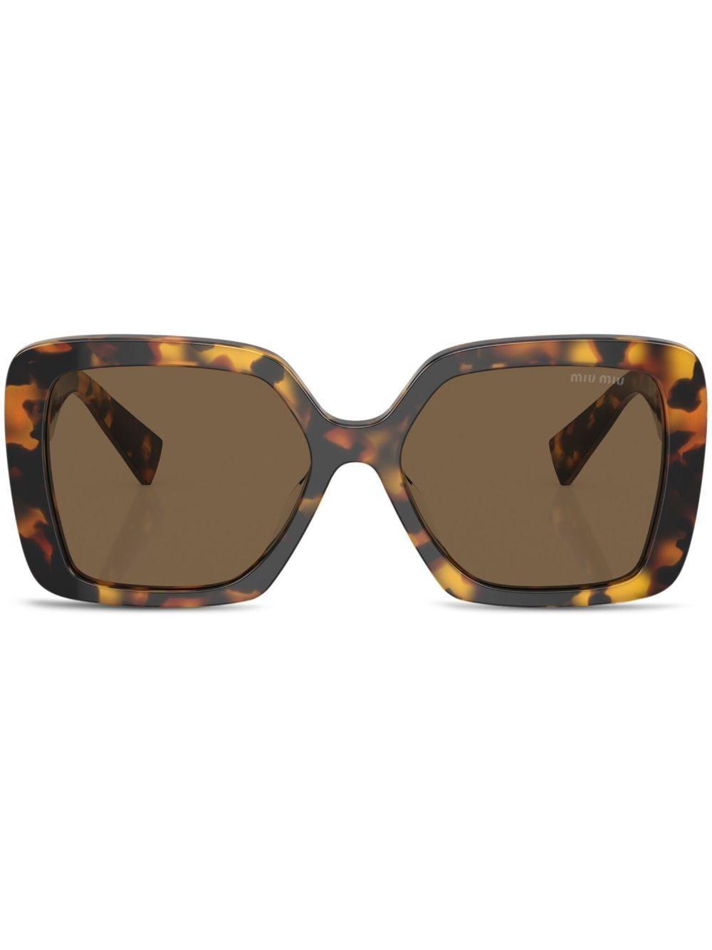 MIU MIU Womens Mu 10ys Miu Glimpse Butterfly-frame Acetate Sunglasses Brown In Dark Brown Product Image