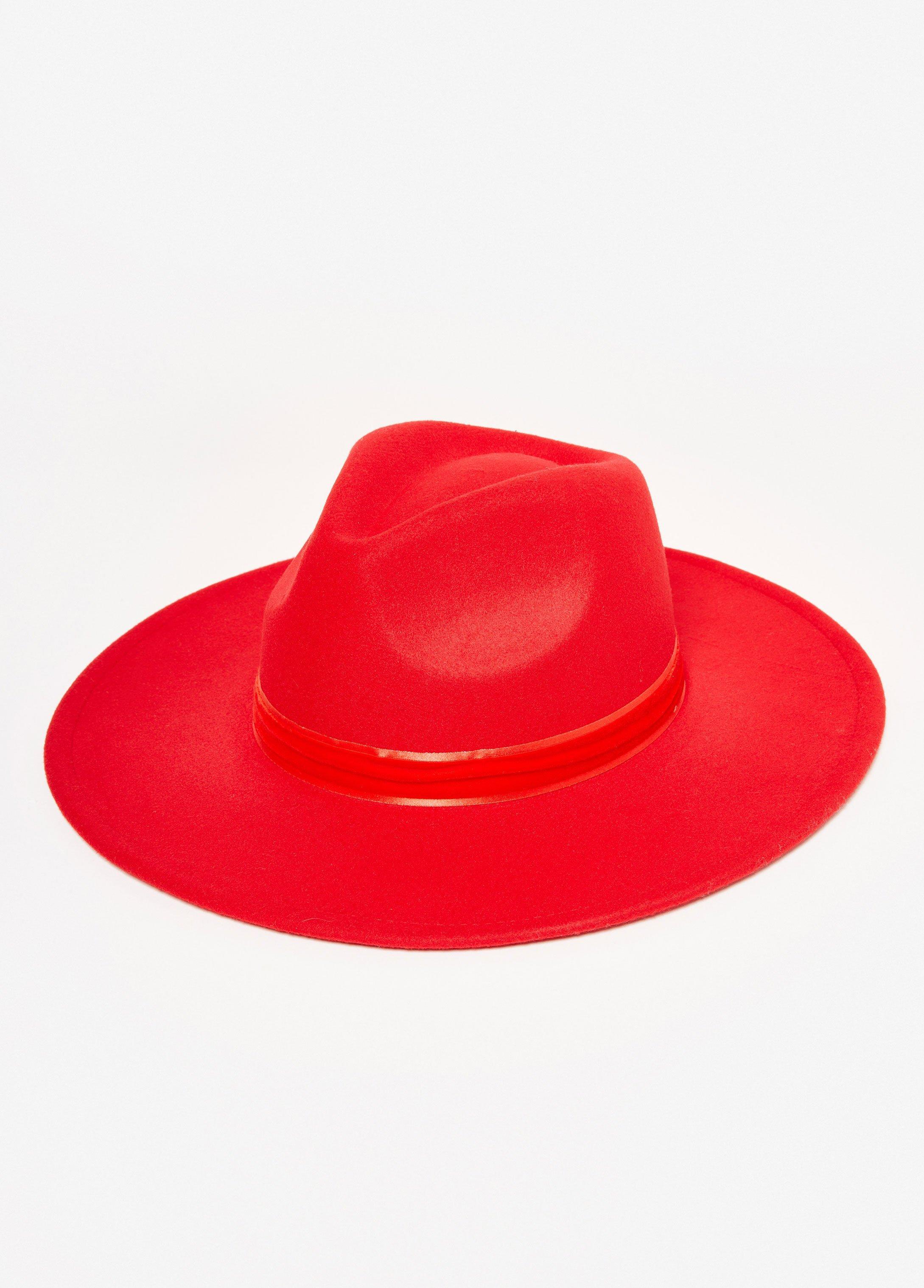 Faux Suede Trimmed Fedora Product Image