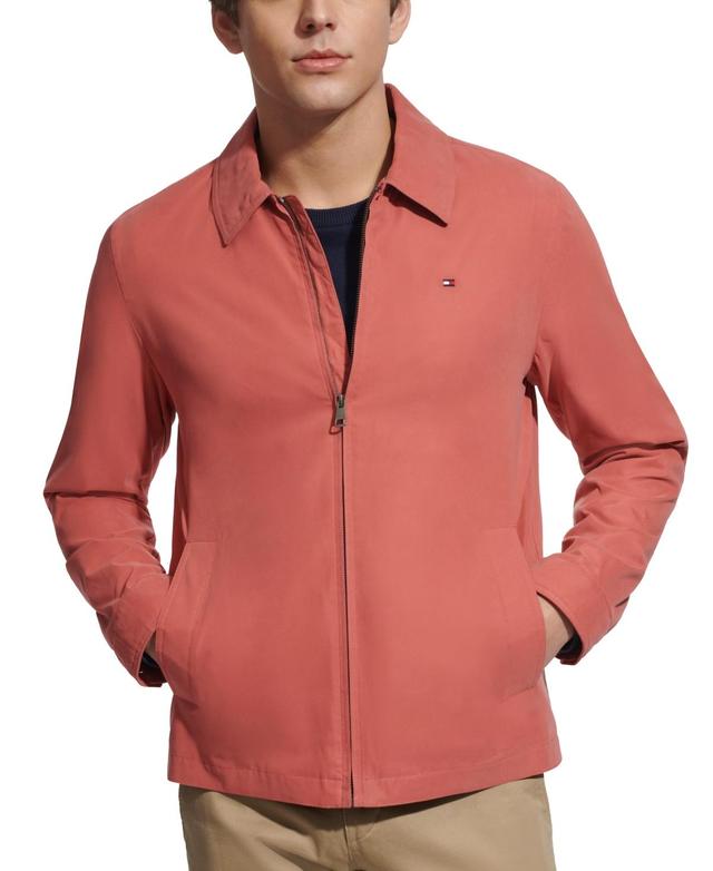 Tommy Hilfiger Mens Classic Front-Zip Filled Micro-Twill Jacket Product Image