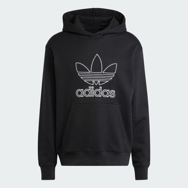 adidas Adicolor Outline Trefoil Hoodie Black XL Mens Product Image