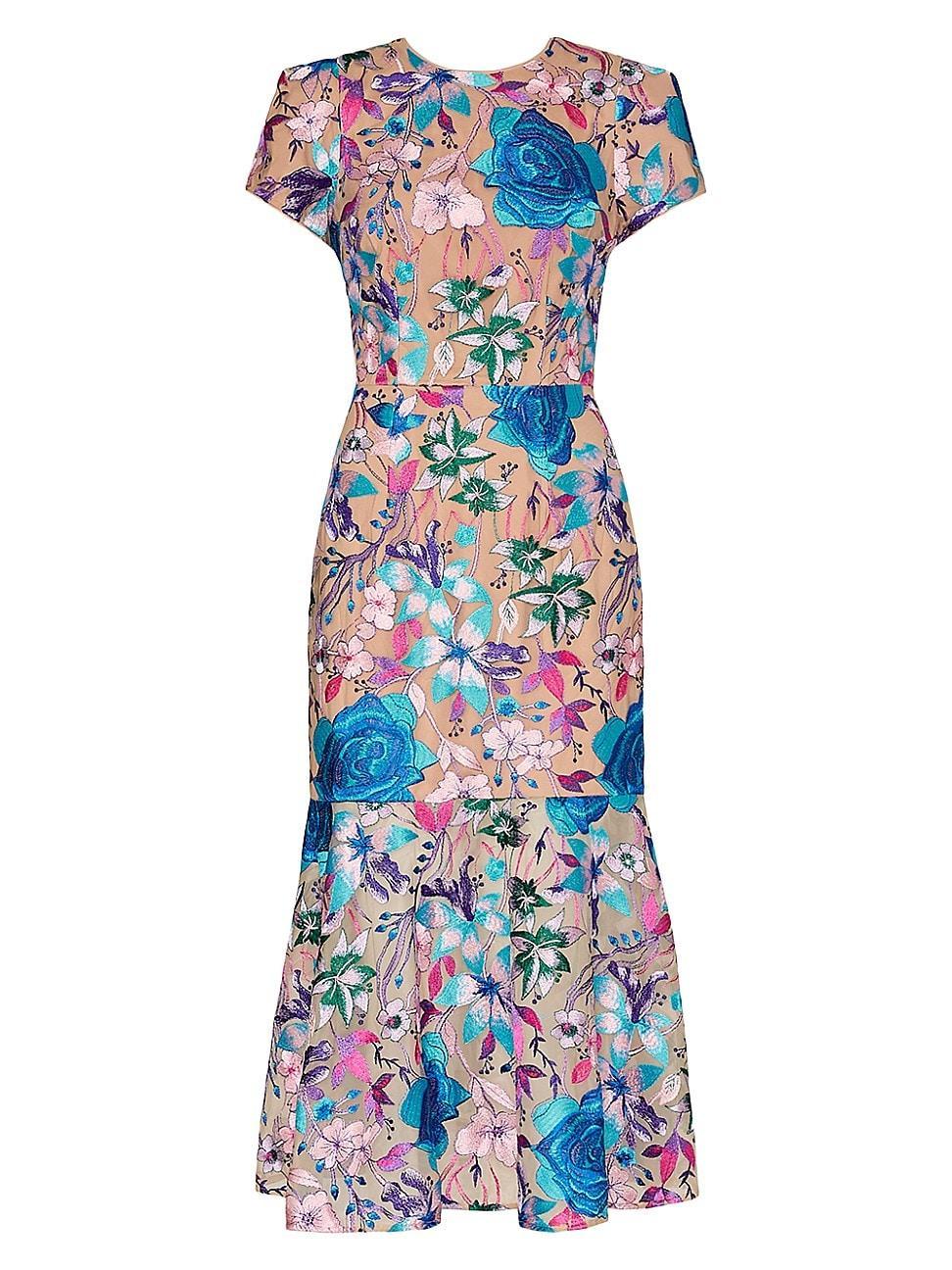 Womens Tahlia Embroidered Floral Dress Product Image