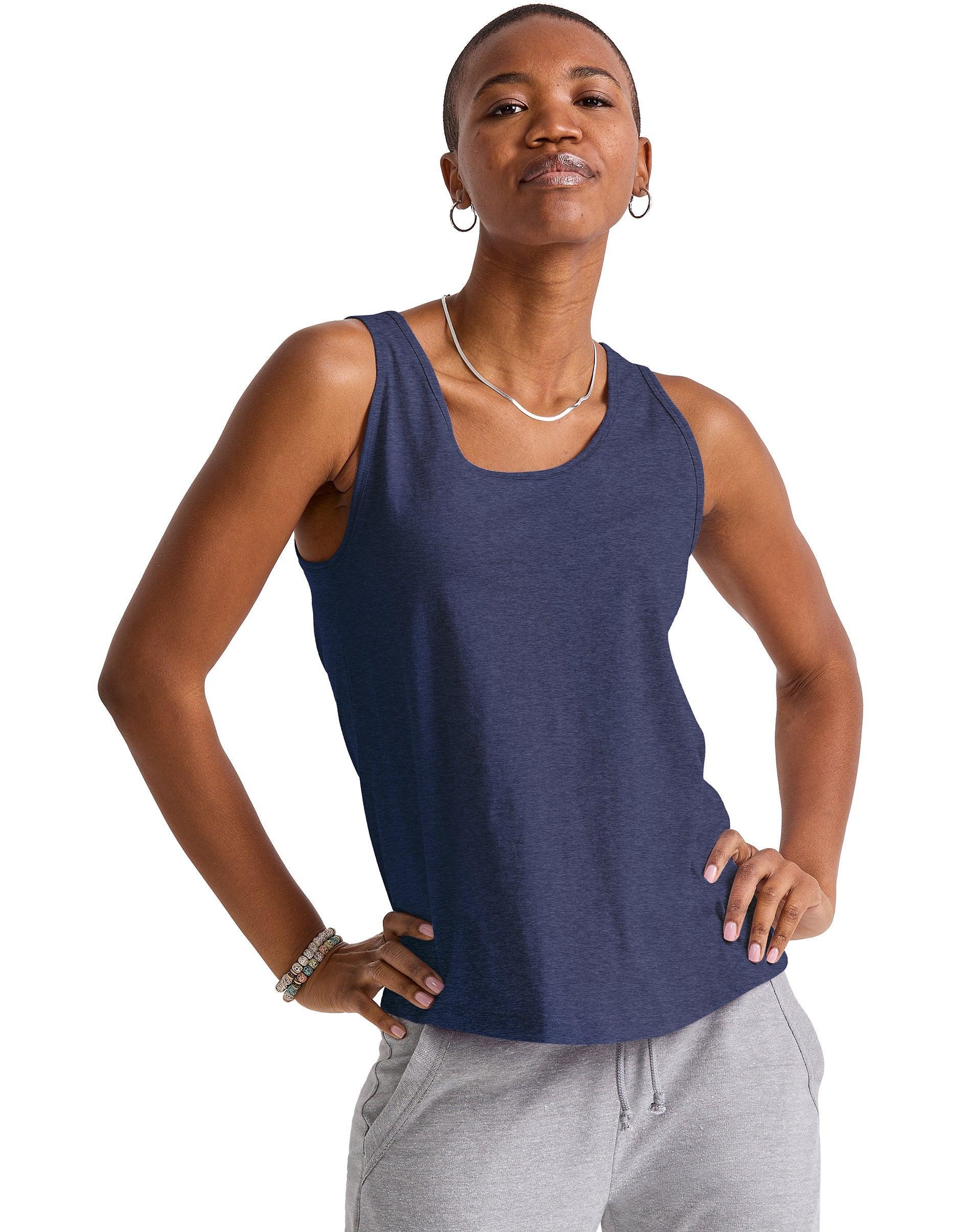 Hanes Originals Womens Cotton Tank Top Solar Ice XS Product Image