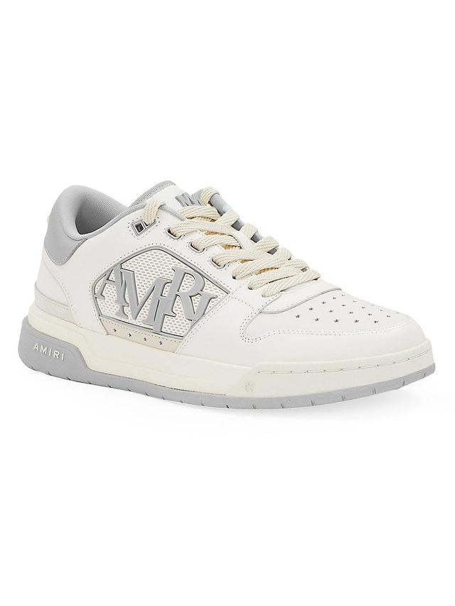 Mens Logo Leather Classic Low-Top Sneakers Product Image