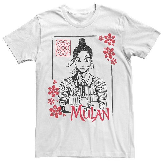 Disneys Mulan Live Action Mulan Floral Ink Portrait Mens Tee Product Image