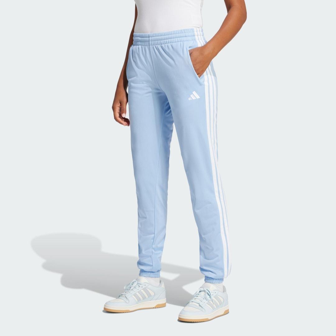 adidas Tricot 3-Stripes Track Pants Glow Blue L Womens Product Image