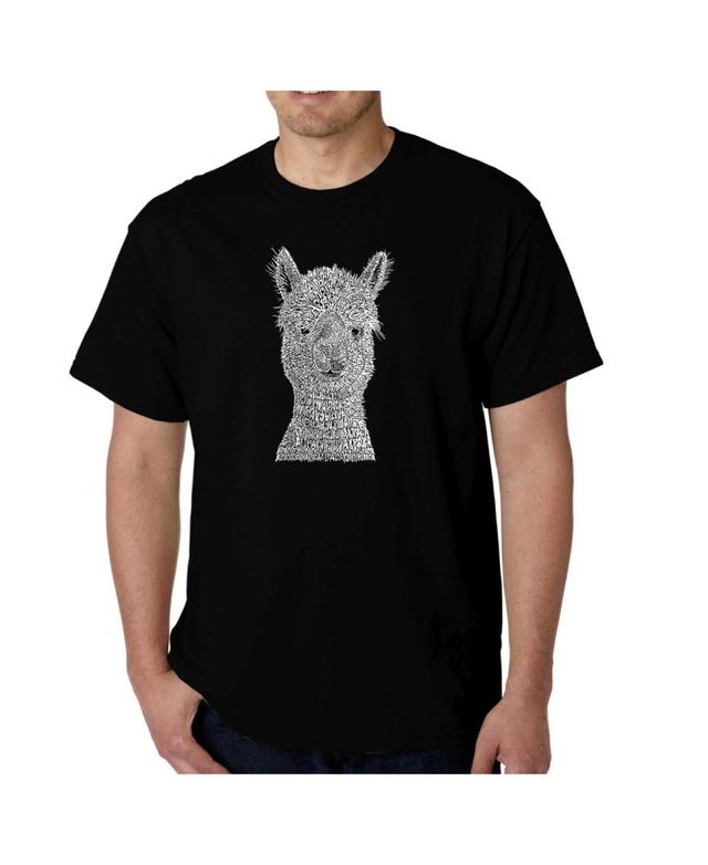 La Pop Art Mens Word Art - Alpaca T-Shirt Product Image