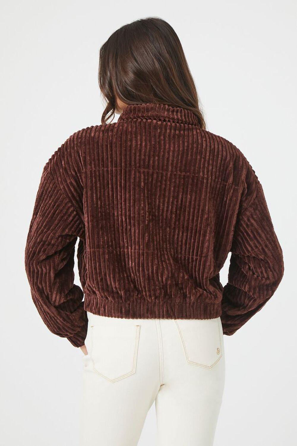 Ribbed Cropped Bomber Jacket | Forever 21 Product Image