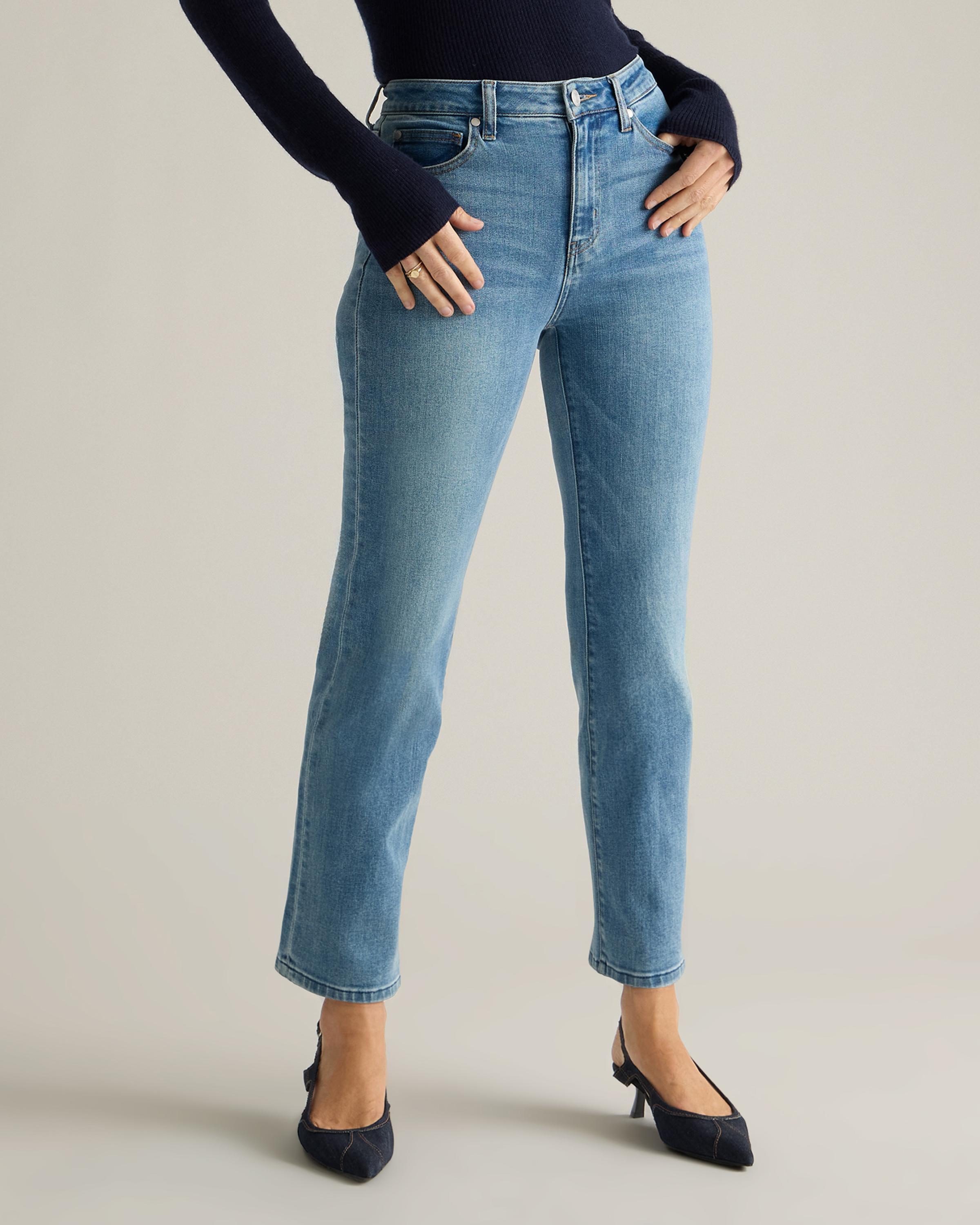 Stretch High Rise Straight Jeans - 28" inseam Product Image