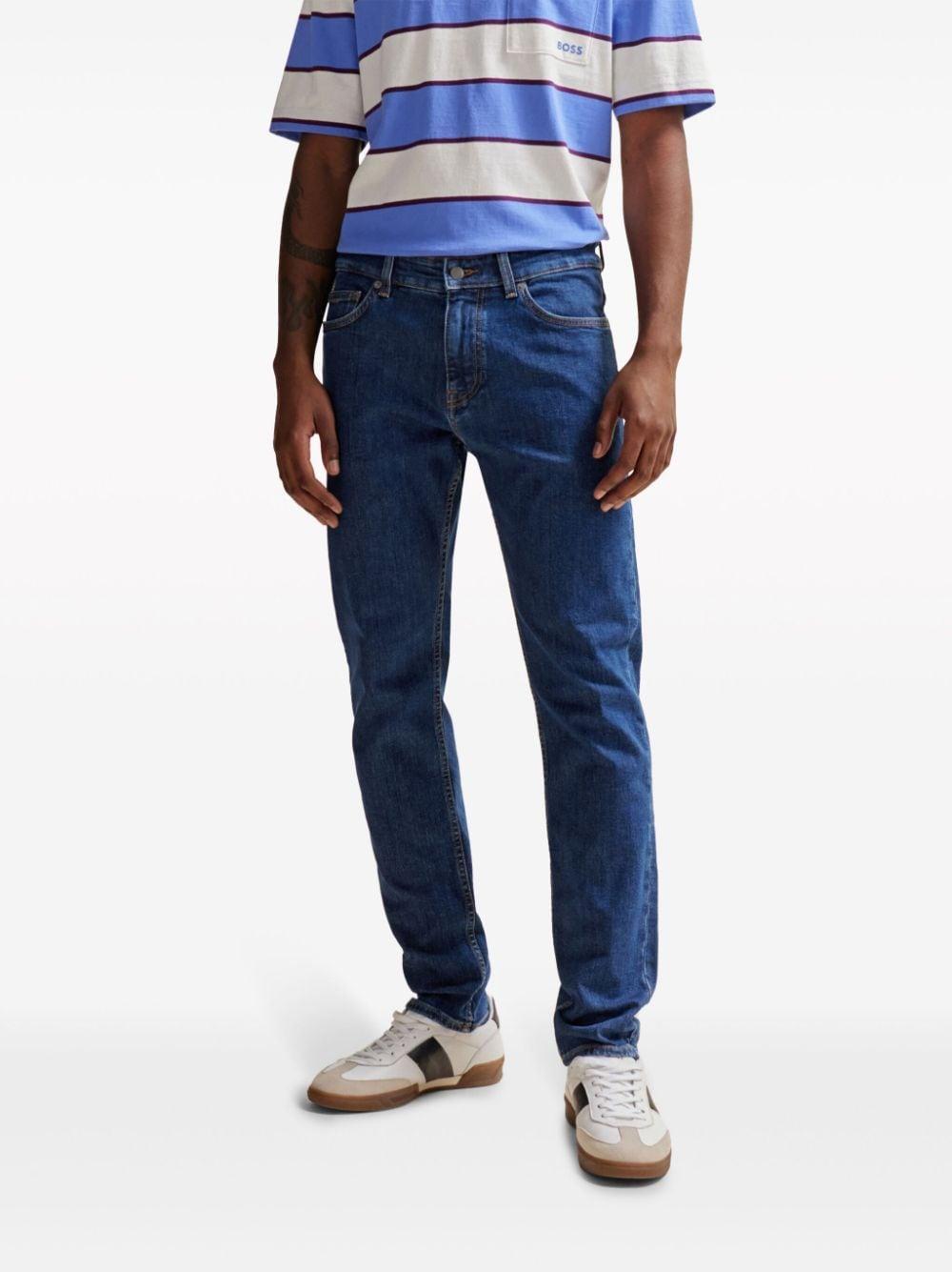 HUGO BOSS Mid-rise Slim-fit Jeans In Blue Product Image