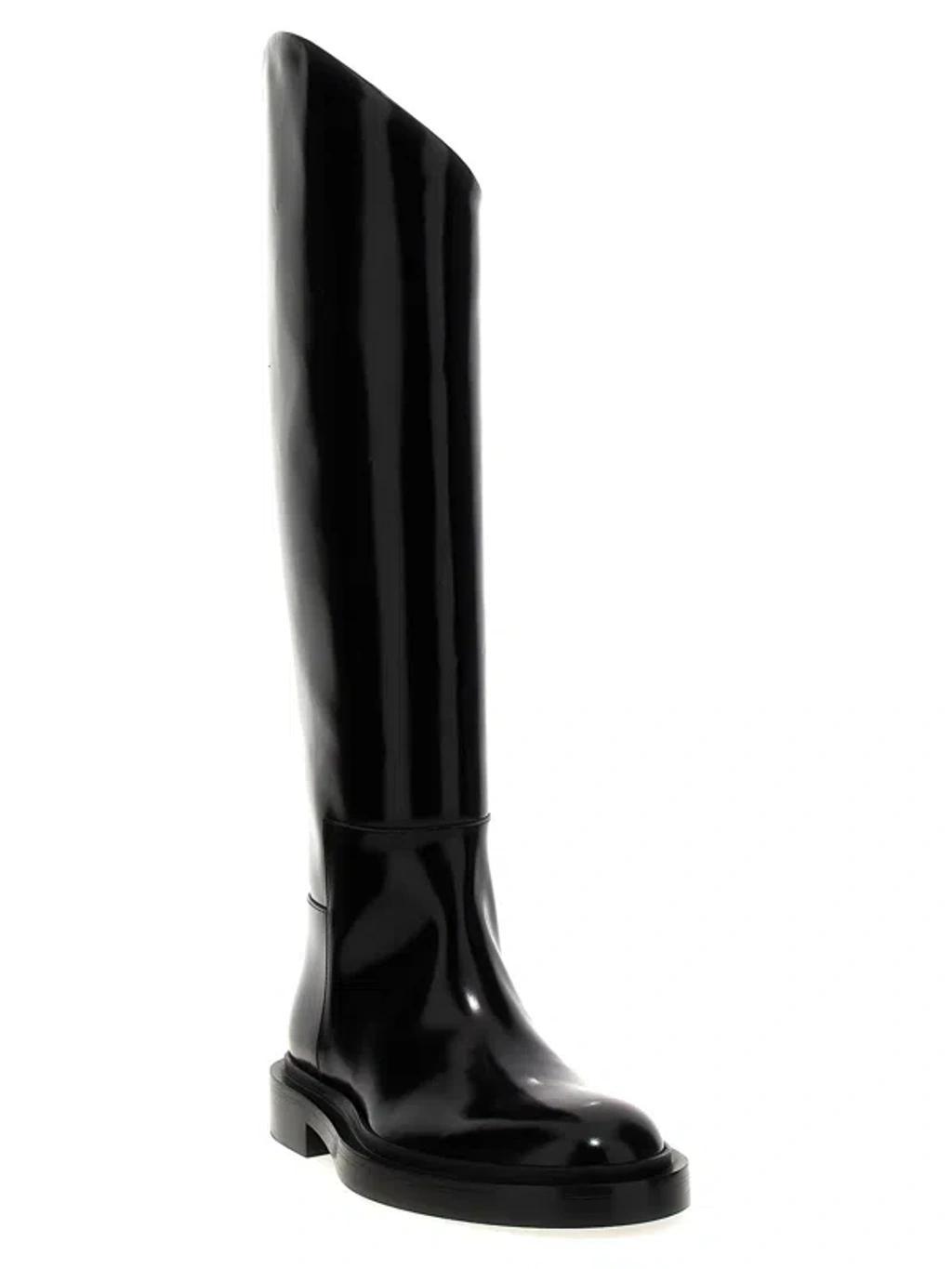 Leather Boots In Black Product Image