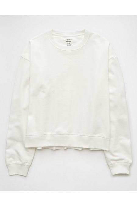 AE Cropped Crew Neck Pullover Sweatshirt Womens Product Image