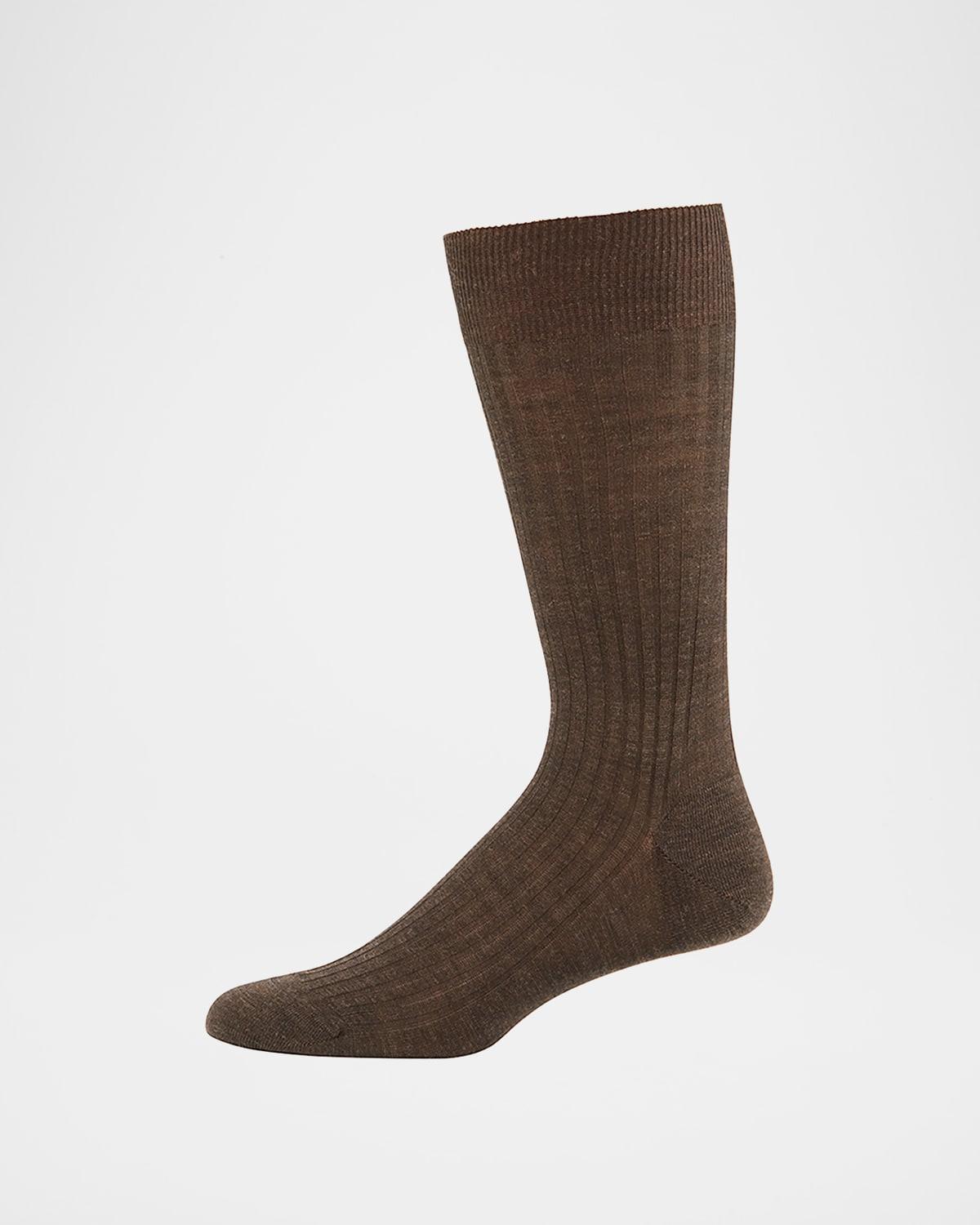 Mens Laburnum Ribbed Wool Mid-Calf Socks Product Image