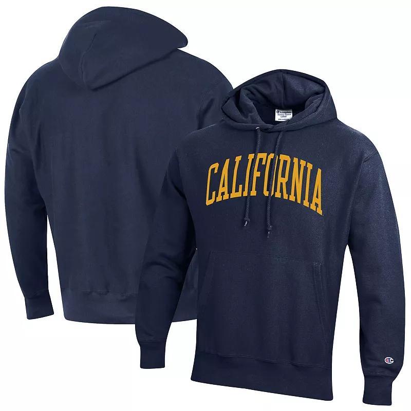 Mens Champion Cal Bears Team Arch Reverse Weave Pullover Hoodie Blue Product Image