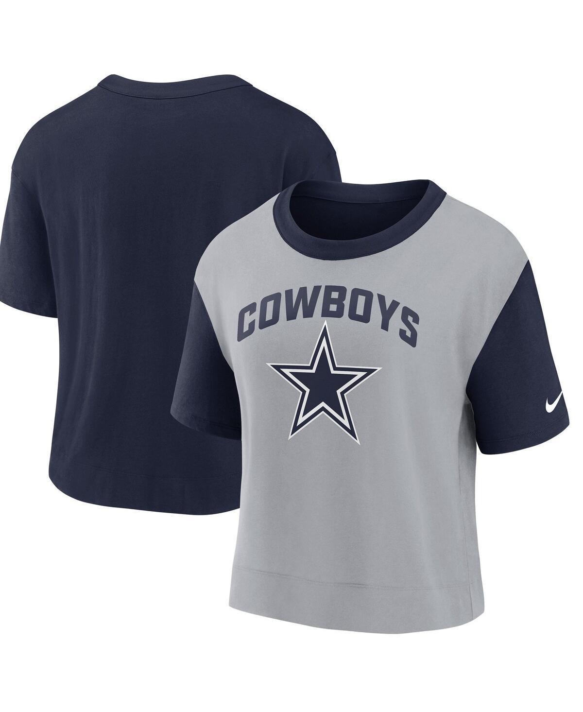 Womens Nike Navy Dallas Cowboys High Hip Fashion T-shirt - Navy Product Image