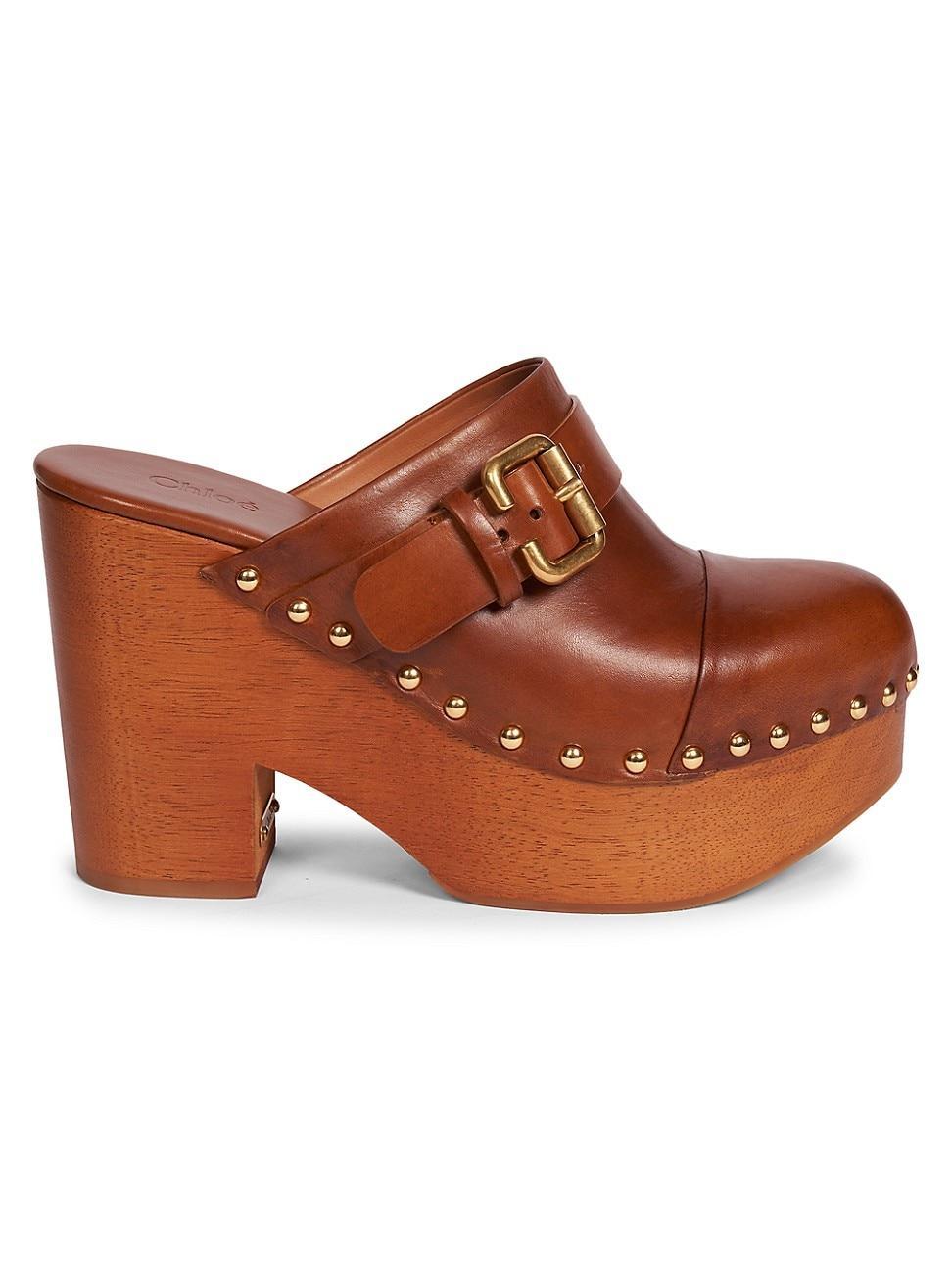 Womens Jeannette Leather Clogs Product Image