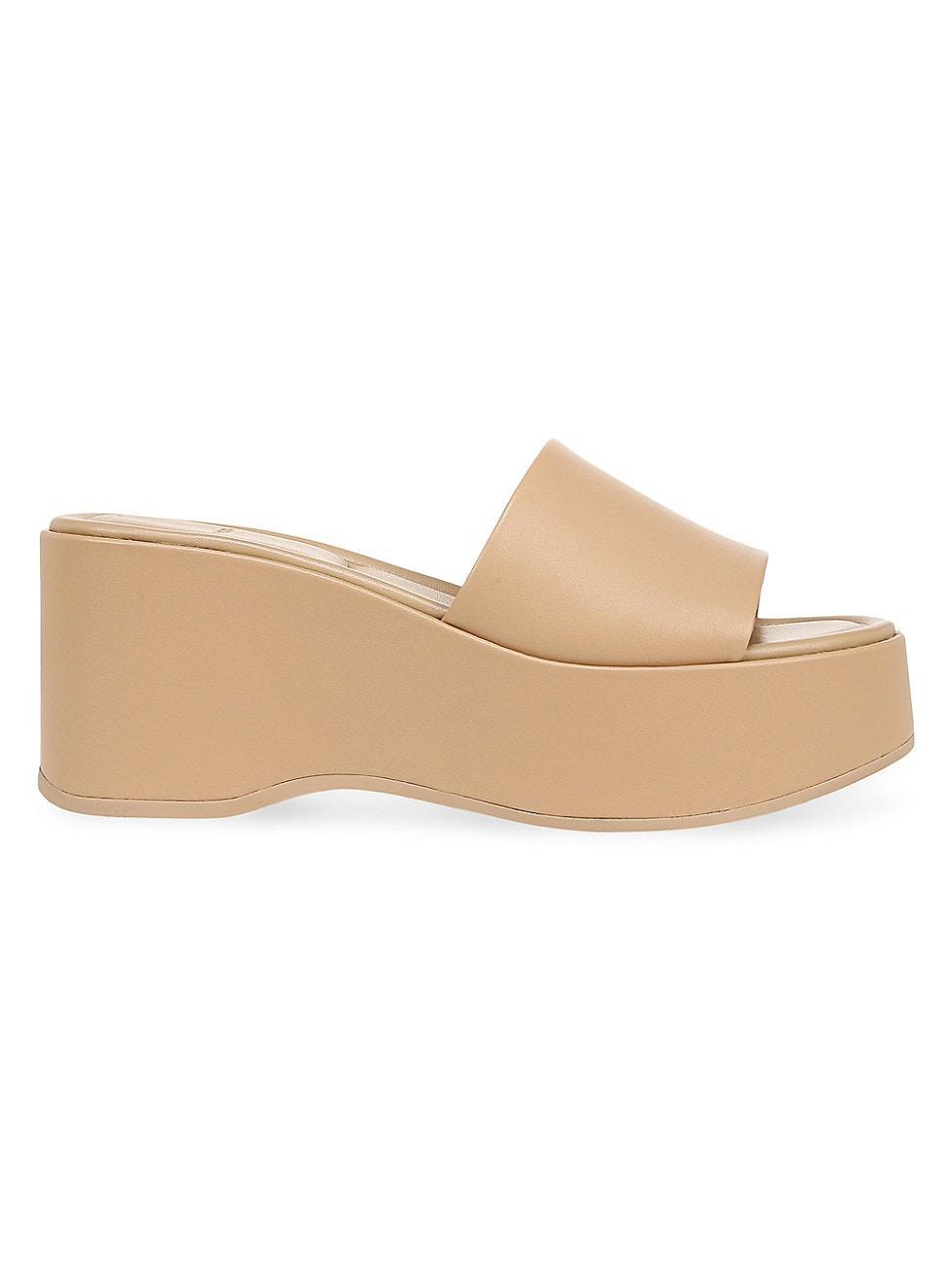 Womens Polina 80MM Platform Leather Wedge Sandals Product Image