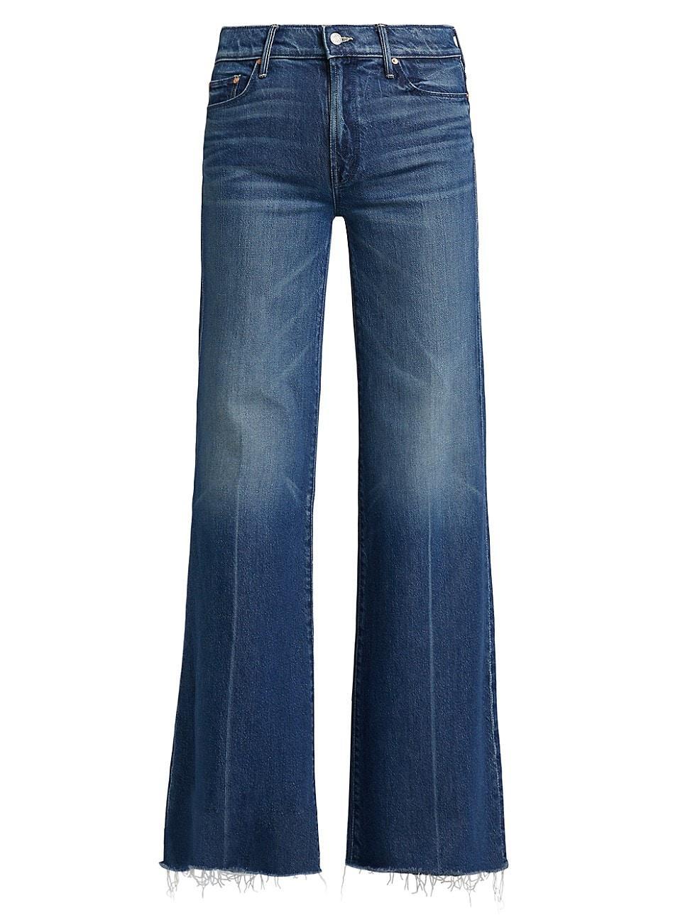 Womens The Twister Mid-Rise Stretch Fray Flare Jeans product image