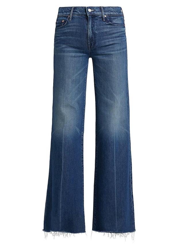 Womens The Twister Mid-Rise Stretch Fray Flare Jeans Product Image