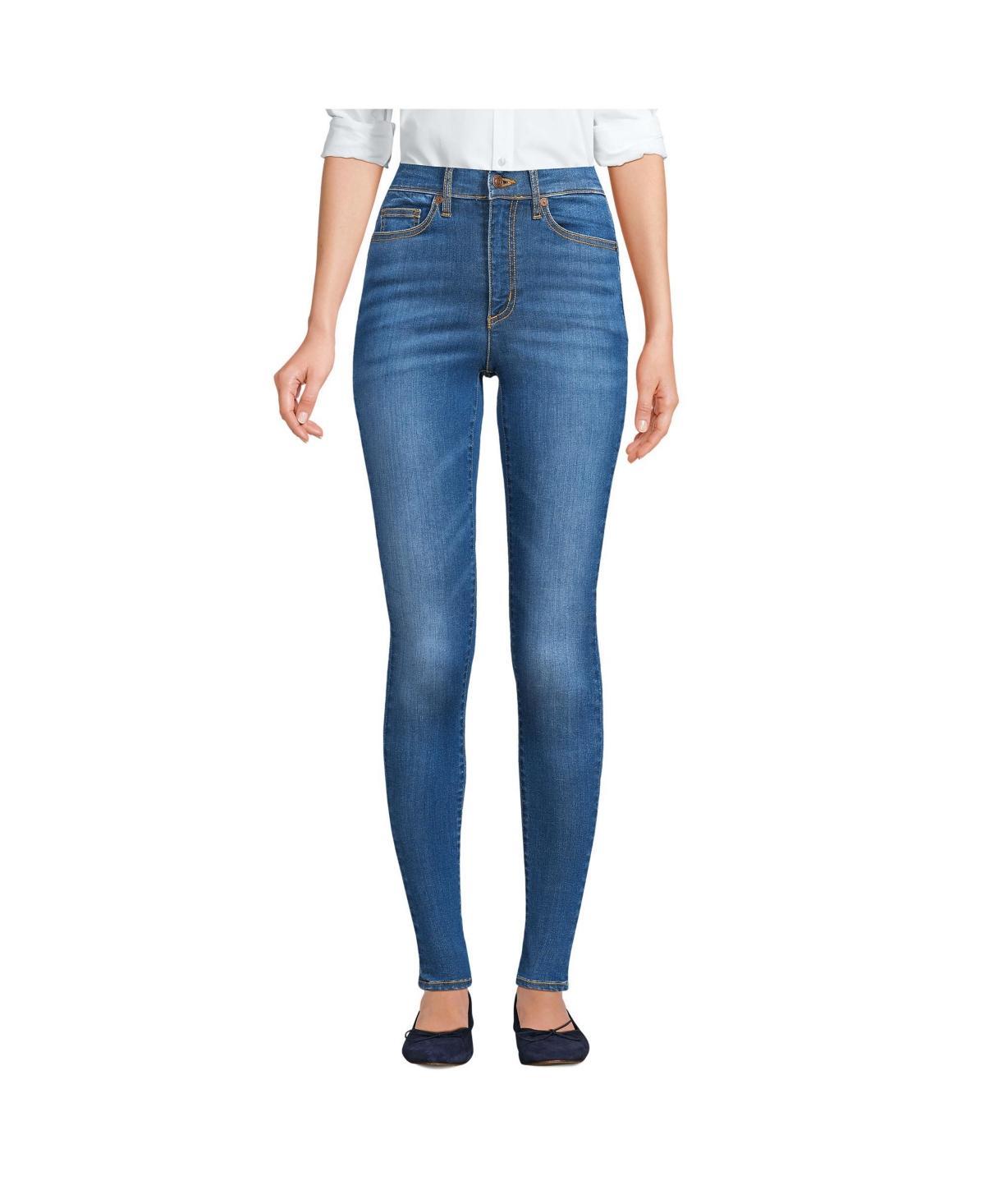 Lands End Womens High Rise Stretch Denim Skinny Jeans Product Image