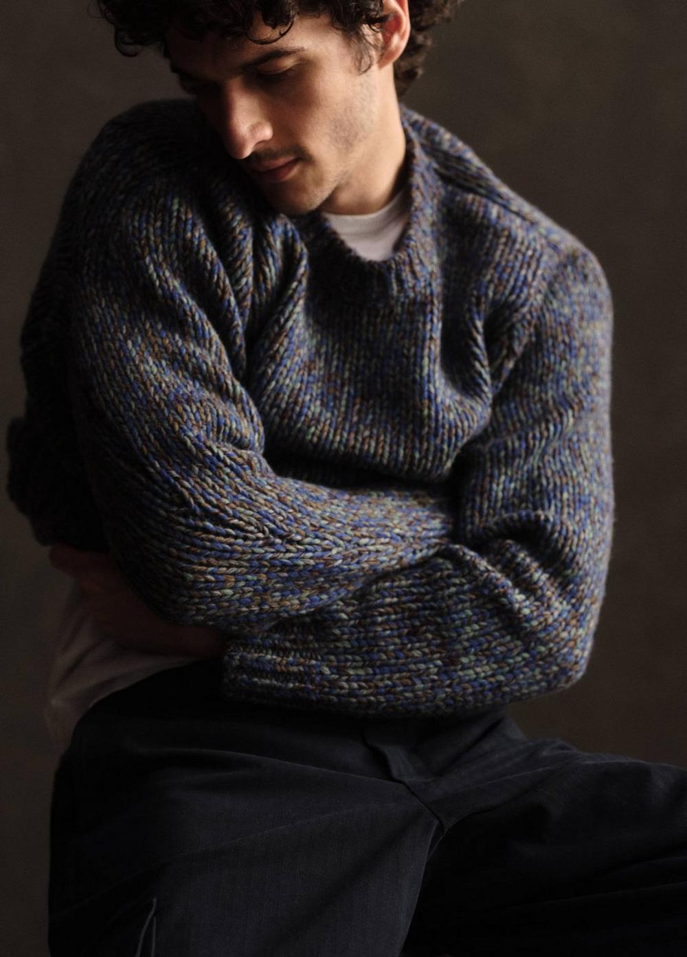 Homespun Marled Crew Neck Sweater Product Image