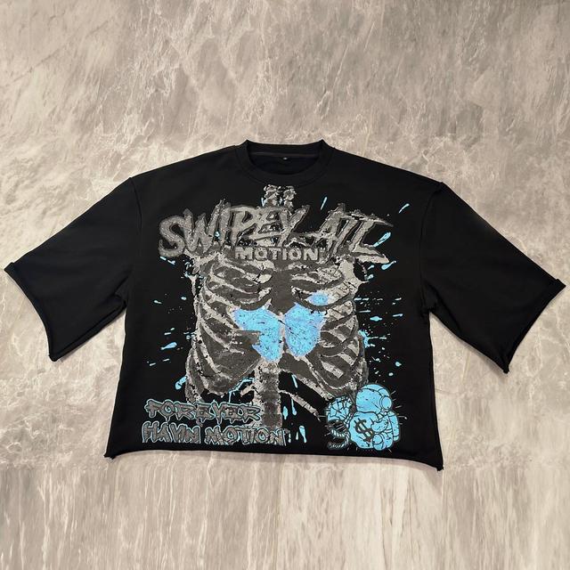 Sopula Skeleton Graphic Cotton T-Shirt Product Image