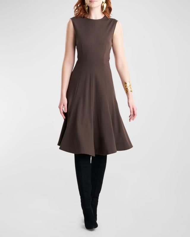 Sleeveless Flare Hem Knit Dress Product Image