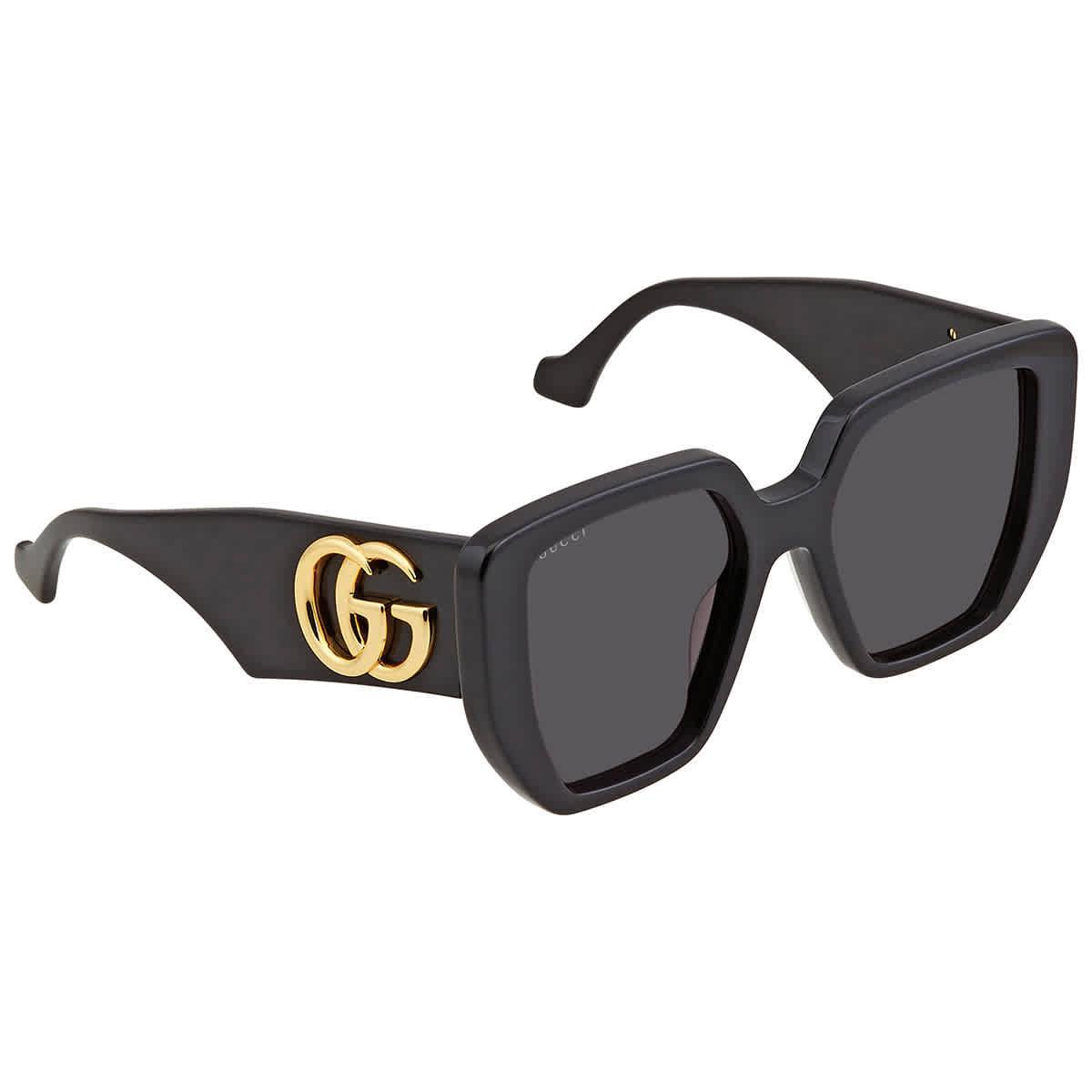GUCCI Woman Sunglasses GG0956S  -  Frame color: Black, Lens color: Green Product Image