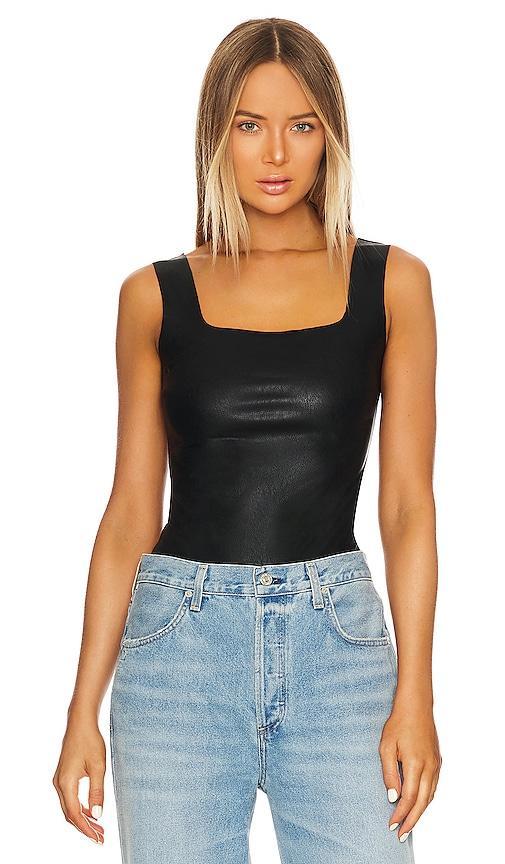 Commando Square Neck Bodysuit in Black - Black. Size L (also in XS, S, M). Product Image