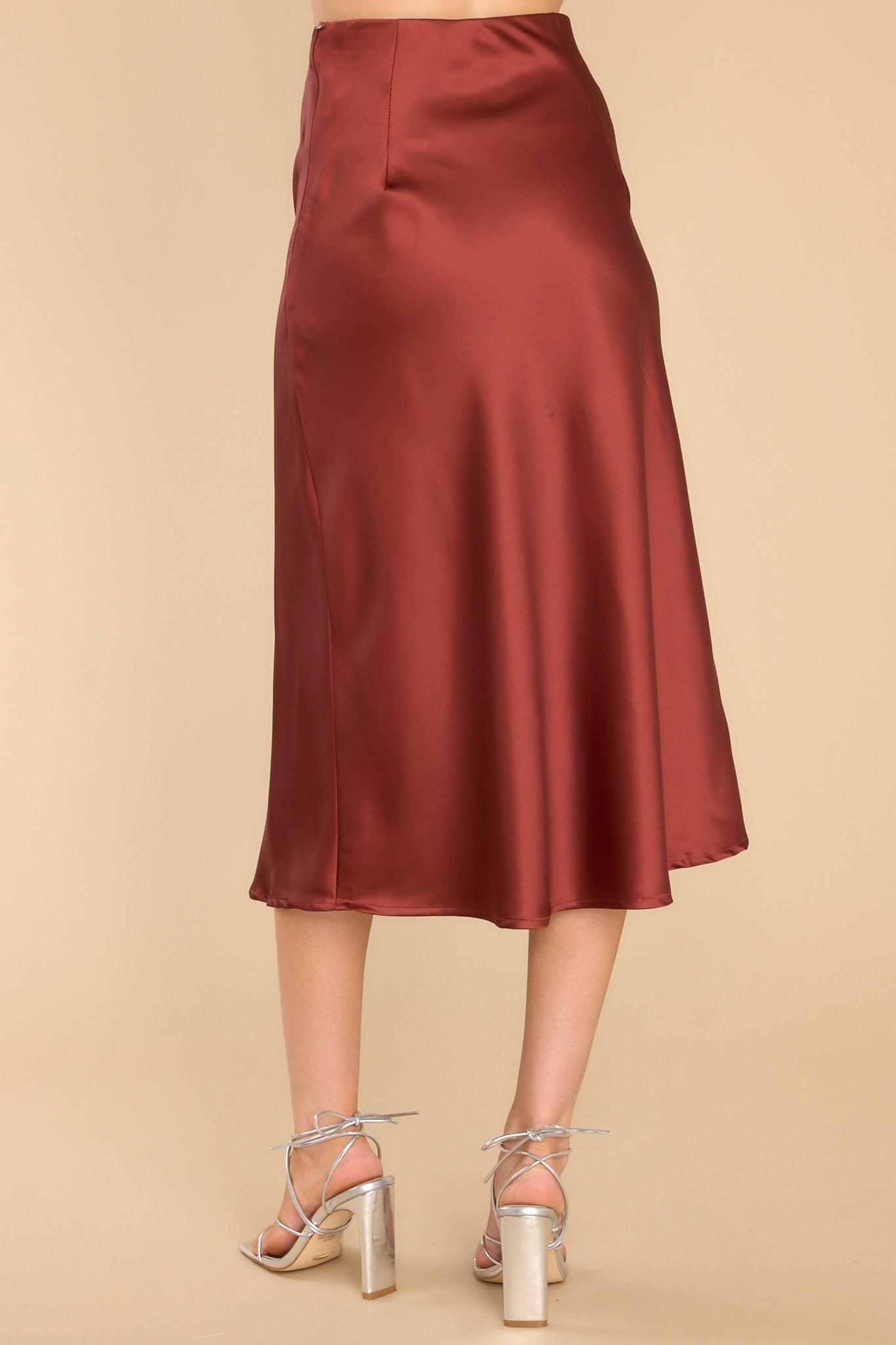 Strings Attached Copper Midi Skirt Red Product Image