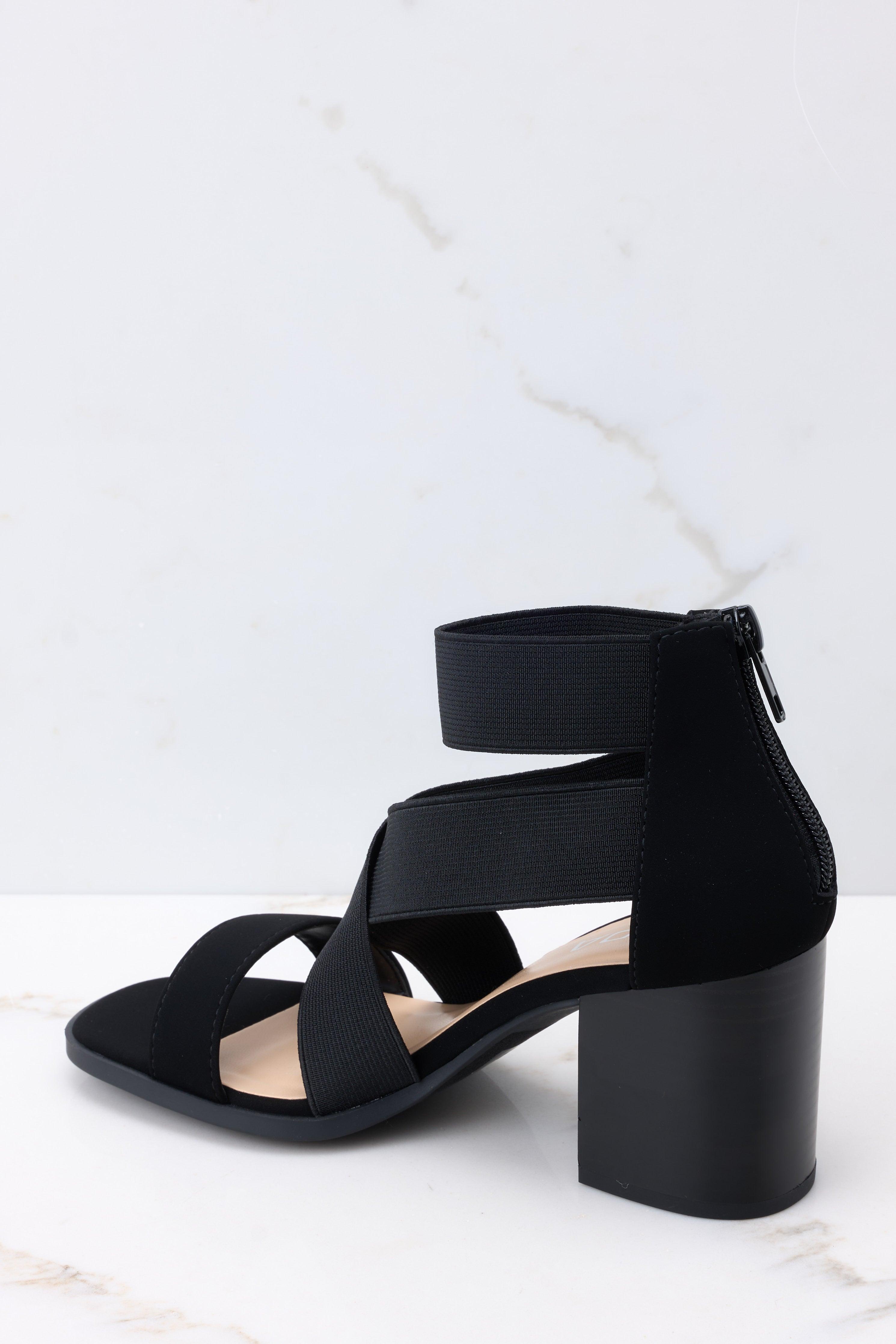 The Real Me Black High Heel Sandals Product Image