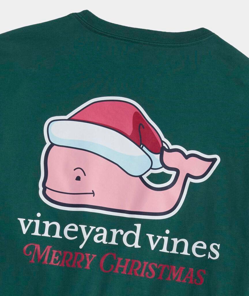 Santa Whale Long-Sleeve Pocket Tee Product Image