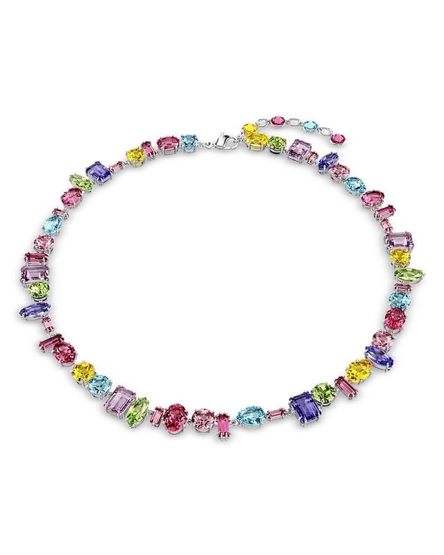 Swarovski Gema Asymmetric Mixed Cut Crystal Necklace in Rhodium Plated, 14 Product Image