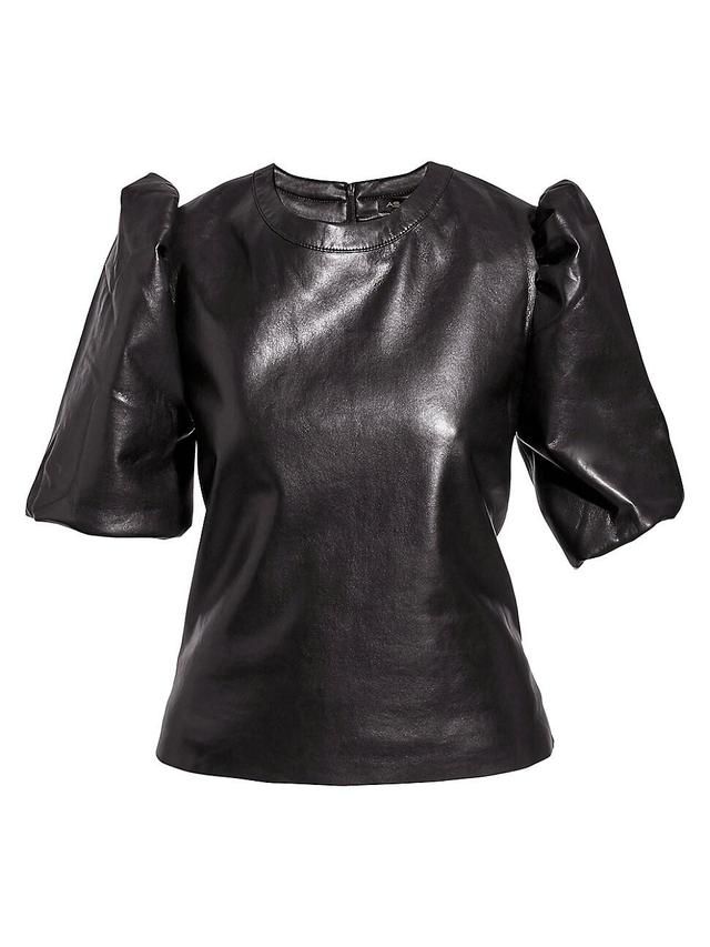 Womens Mara Recycled Leather Tee Product Image