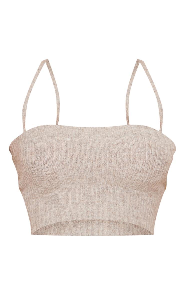 Mocha Luxe Knit Crop Bralet Product Image