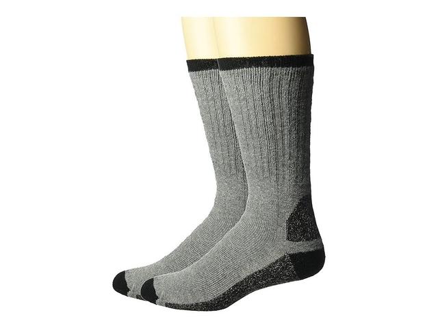 Wigwam At Work Double Duty 2-Pack (Grey) Men's Crew Cut Socks Shoes Product Image