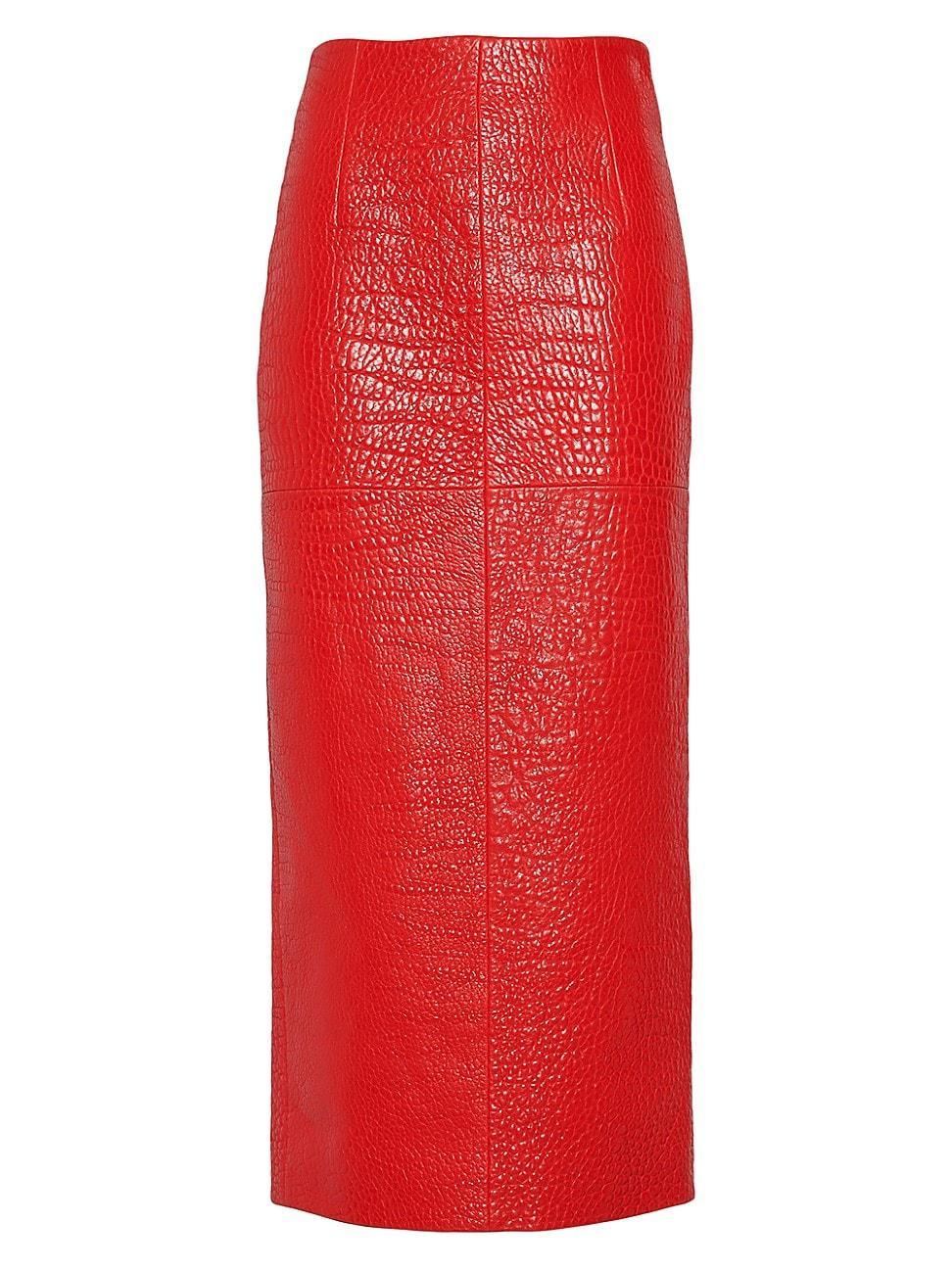 Womens Nappa Leather Skirt Product Image