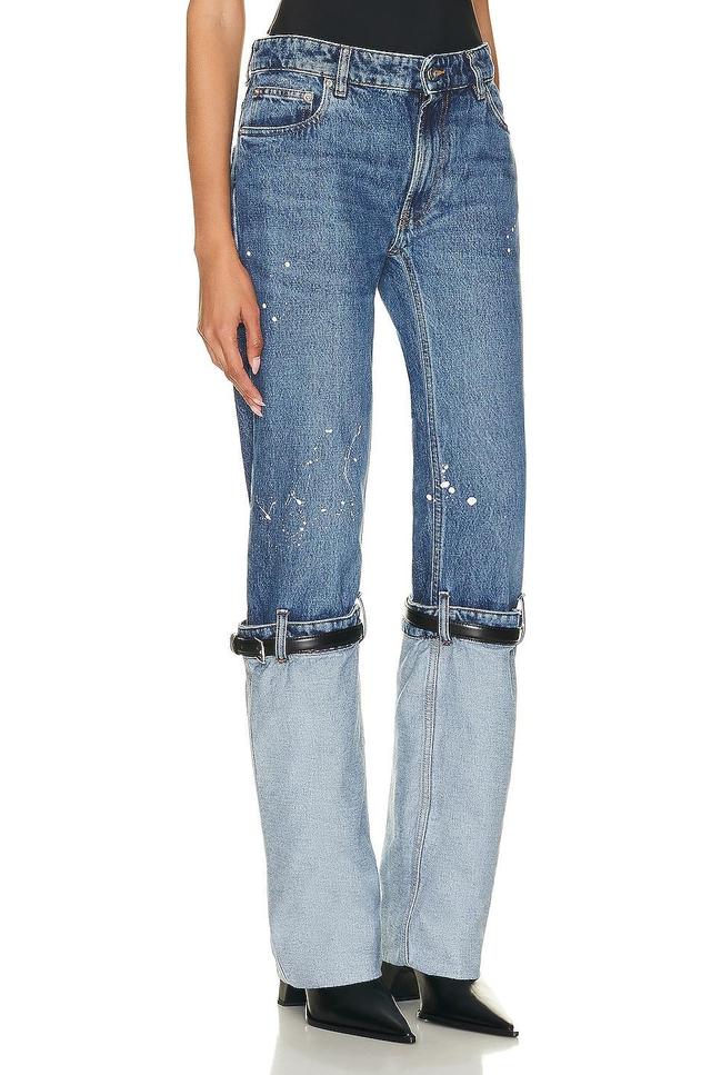 Coperni - Women's Hybrid Belted Jeans - Medium Wash - FR 40 - Moda Operandi Product Image