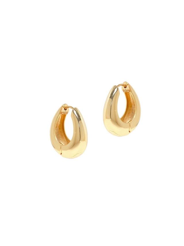 Womens Mega Jasmin 14K-Gold-Plated Tapered Hoop Earrings Product Image