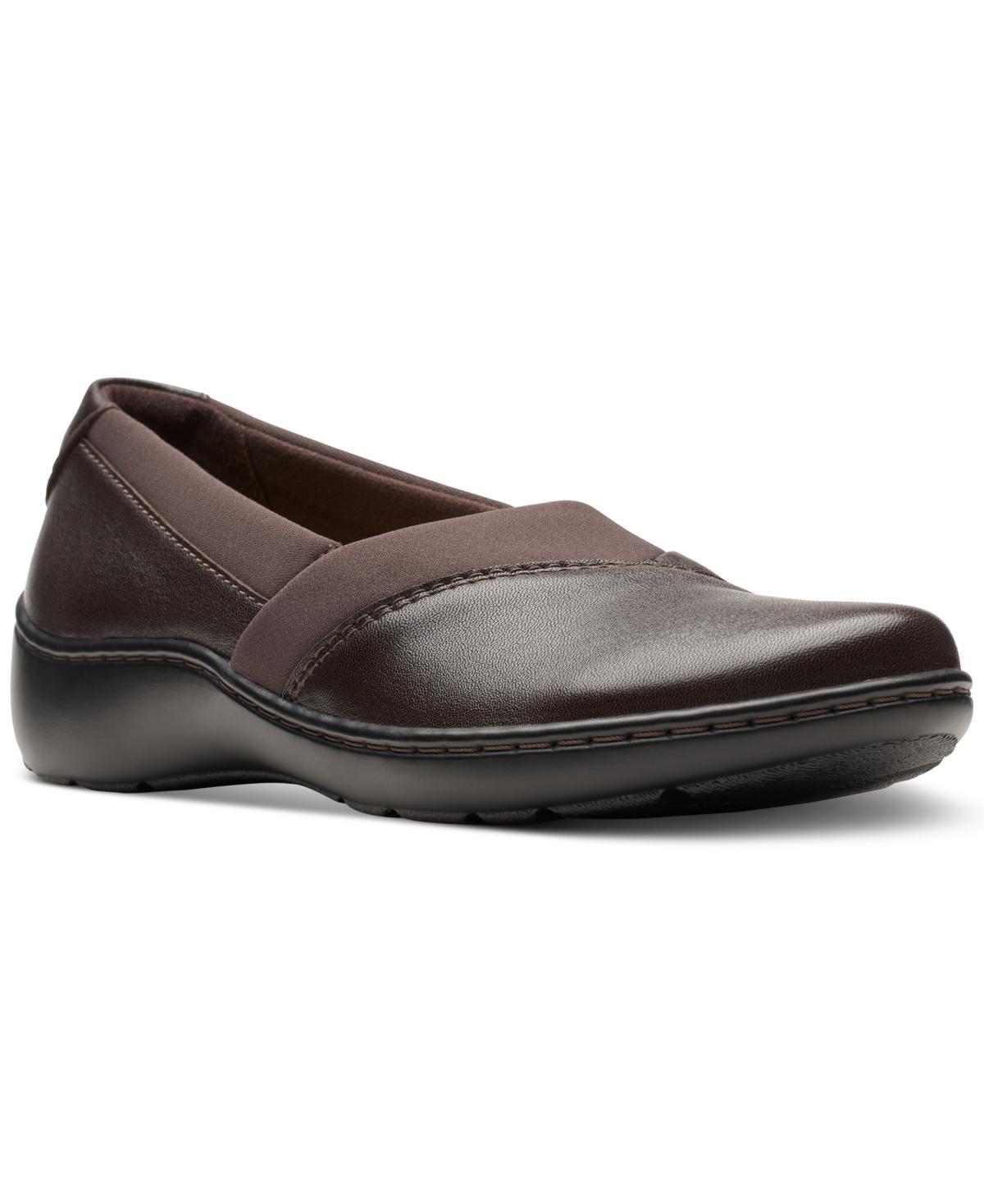 Clarks Cora Charm (Dark Leather) Women's Flat Shoes Product Image