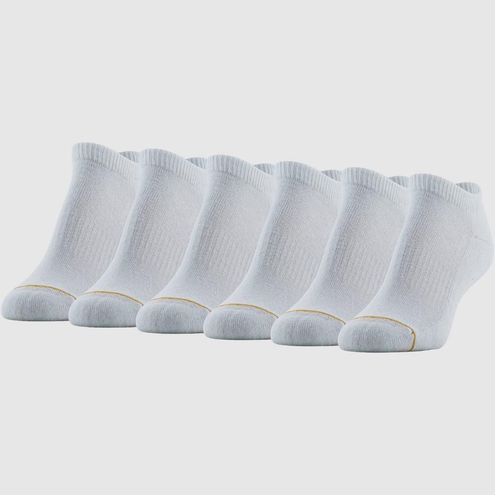 All Pro Womens 6pk No Show Cotton Blend Athletic Socks - White 4-10 Product Image