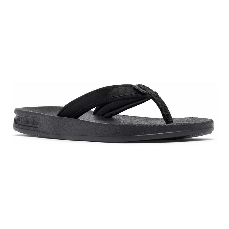 Columbia Hood River Womens Flip Flop Sandals Black Grey Product Image