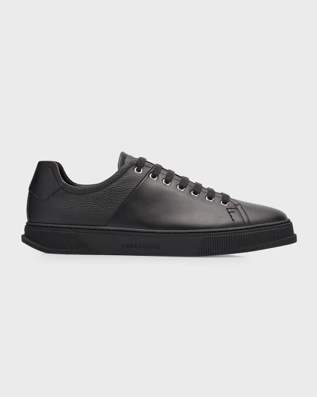 Mens Clayton Mixed Leather Low-Top Sneakers Product Image