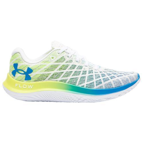 Under Armour Mens Flow Velociti Wind 2 - Running Shoes White/Yellow/Blue Product Image