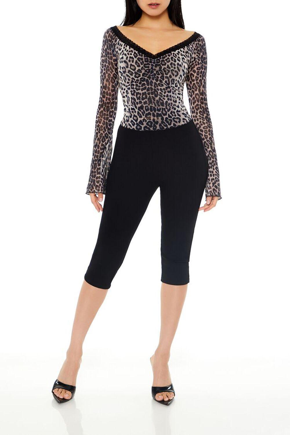 Mesh Leopard Print Top | Forever 21 Product Image