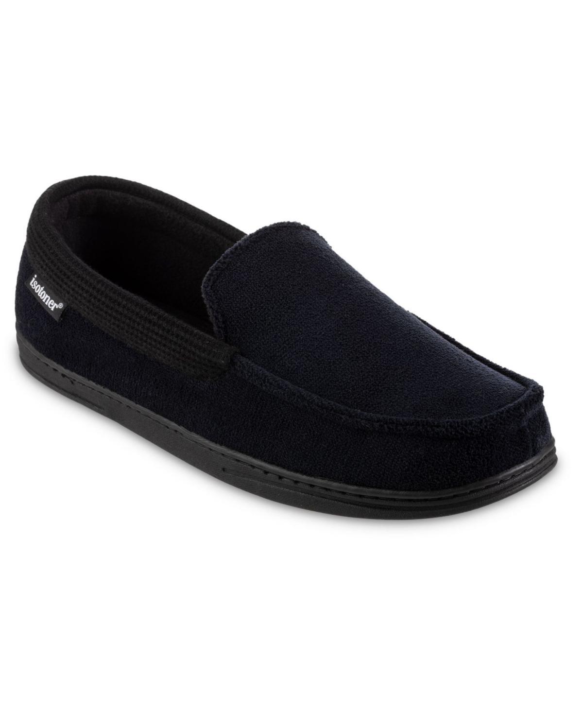 Isotoner Signature Mens Microterry and Waffle Travis Moccasin Slippers Product Image