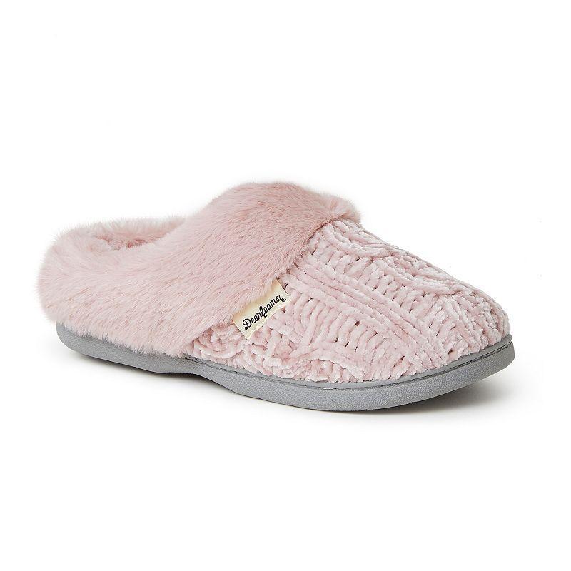 Dearfoams Claire Chenille Womens Clog Slippers Pale Pink Product Image