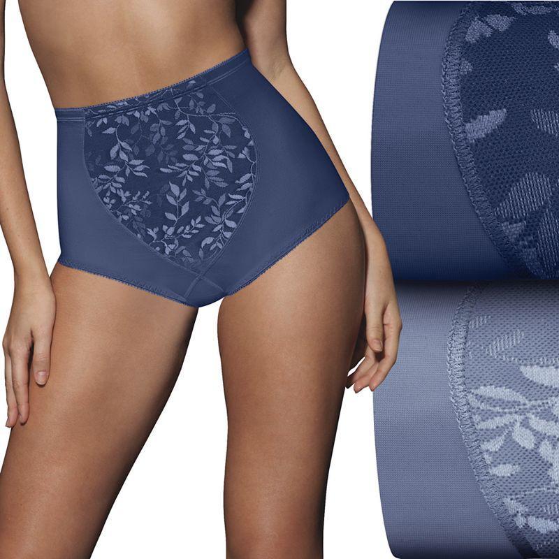 Womens Bali 2-Pack Firm Control Tummy Panel Shaping Brief Panty Set X710 In The Blue Product Image