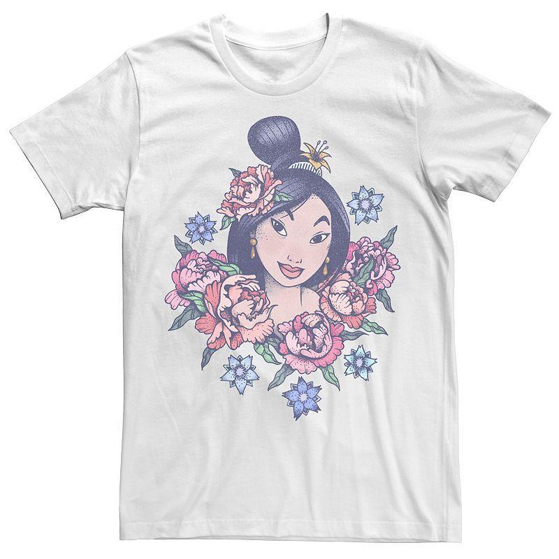 Mens Disneys Mulan Floral Portrait Vintage Tee Product Image